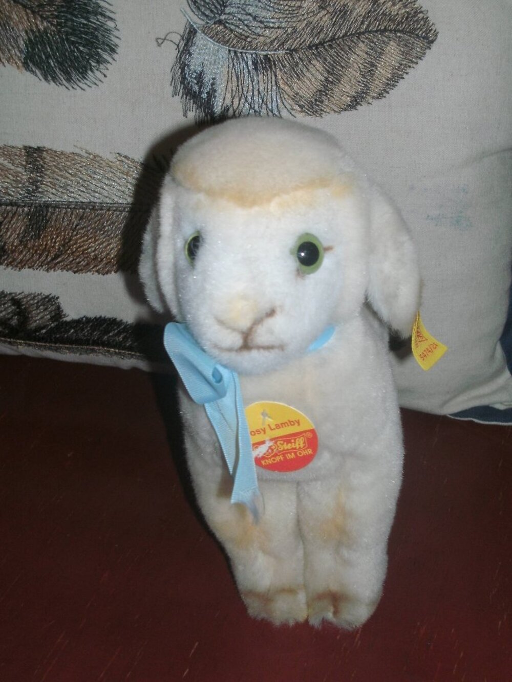 90s Collectible STEIFF COSY LAMBY #5474/21 with TAGS Cream Color
